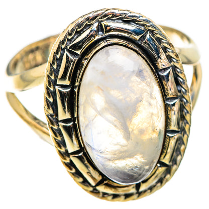 Rainbow Moonstone Rings handcrafted by Ana Silver Co - RING129329 - Photo 2