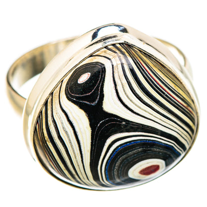Fordite Rings handcrafted by Ana Silver Co - RING129331 - Photo 2
