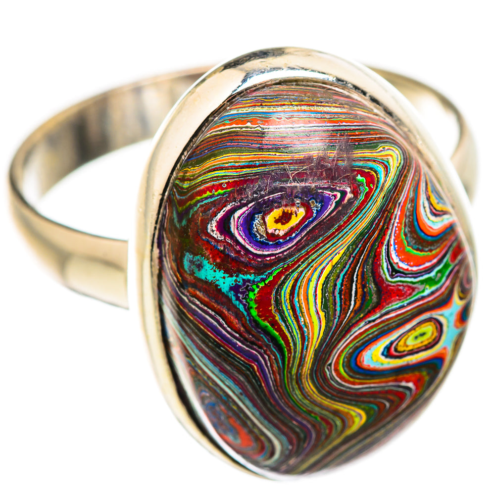 Fordite Rings handcrafted by Ana Silver Co - RING129332 - Photo 2