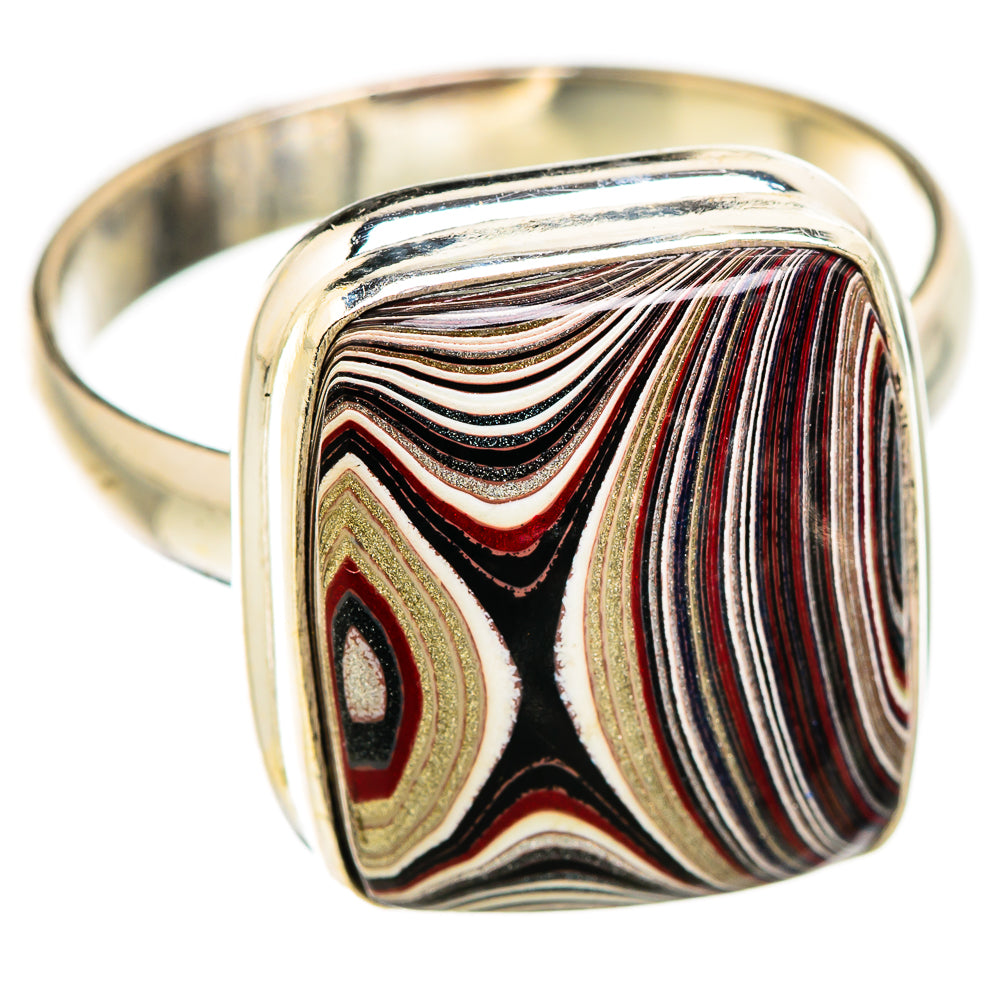 Fordite Rings handcrafted by Ana Silver Co - RING129337 - Photo 2