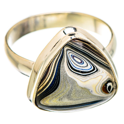 Fordite Rings handcrafted by Ana Silver Co - RING129339 - Photo 2