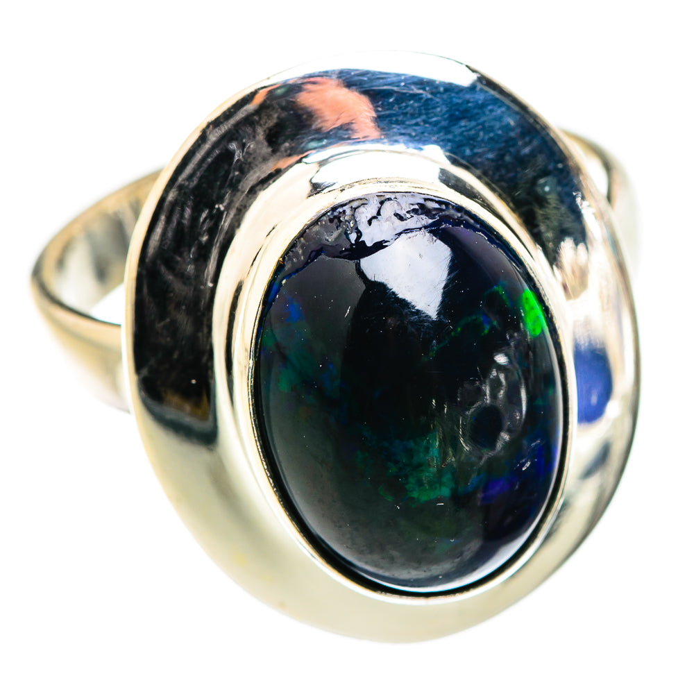 Black Opal Rings handcrafted by Ana Silver Co - RING129344 - Photo 2