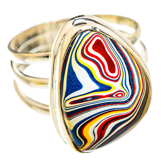 Fordite Rings handcrafted by Ana Silver Co - RING129359 - Photo 2