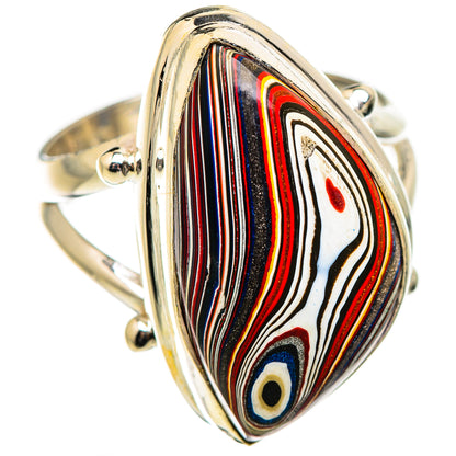 Fordite Rings handcrafted by Ana Silver Co - RING129362 - Photo 2