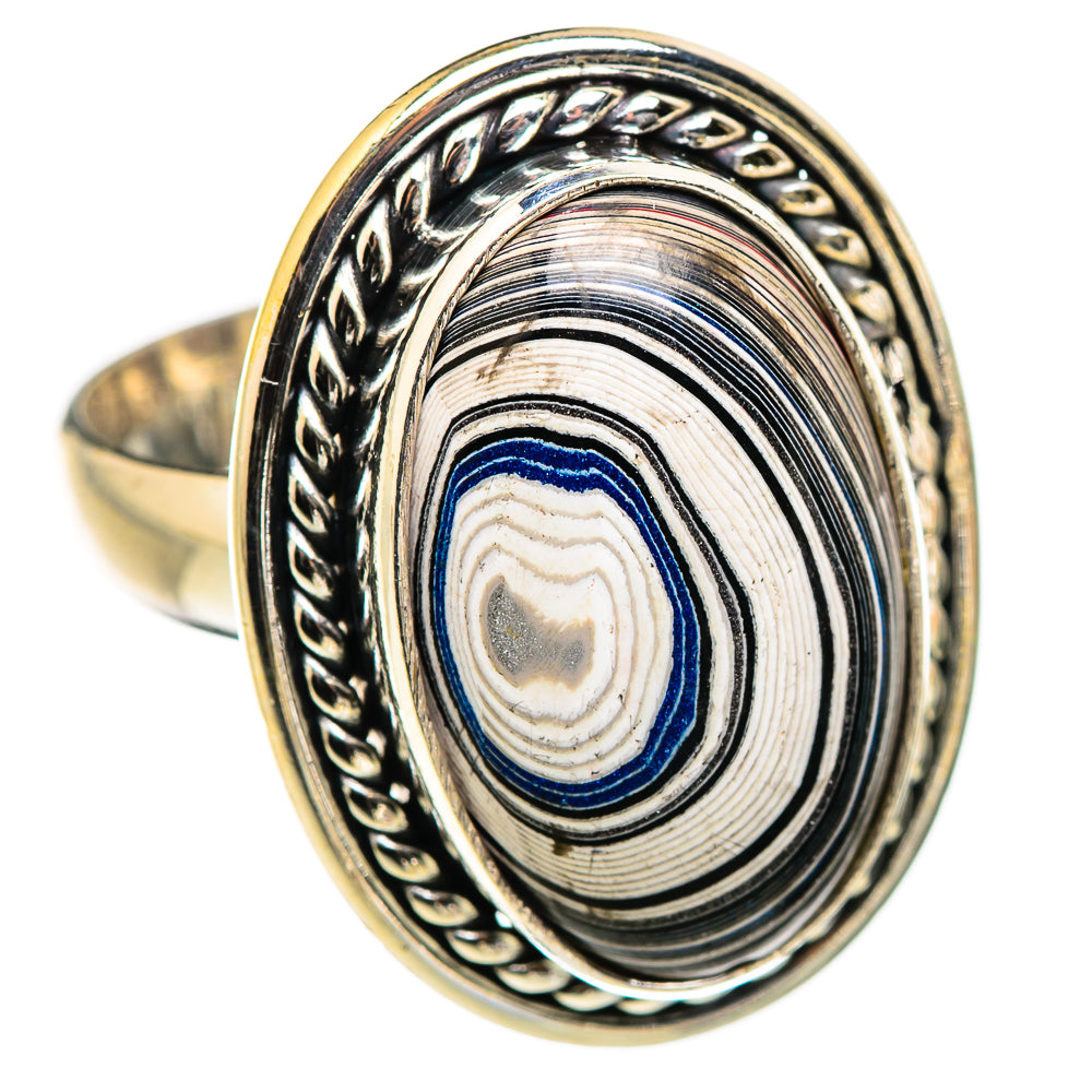 Fordite Rings handcrafted by Ana Silver Co - RING129363 - Photo 2