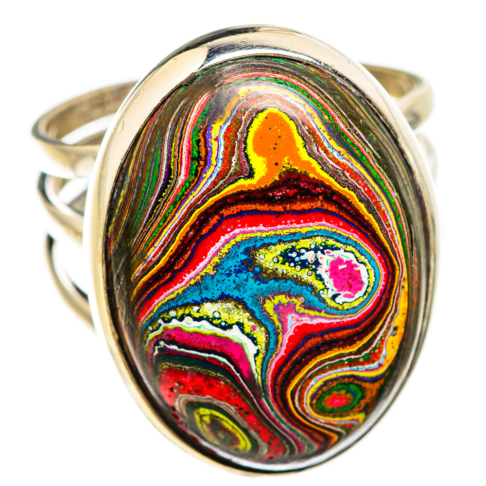 Fordite Rings handcrafted by Ana Silver Co - RING129366 - Photo 2