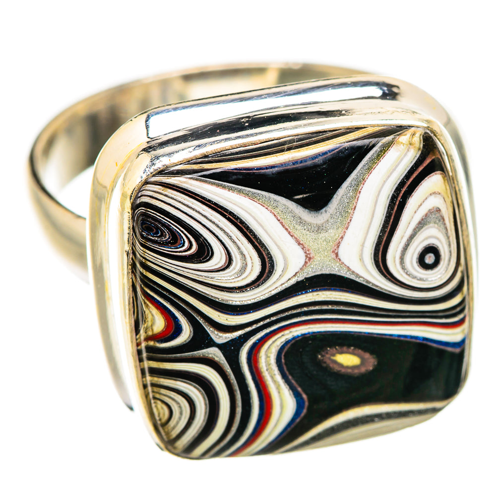 Fordite Rings handcrafted by Ana Silver Co - RING129367 - Photo 2