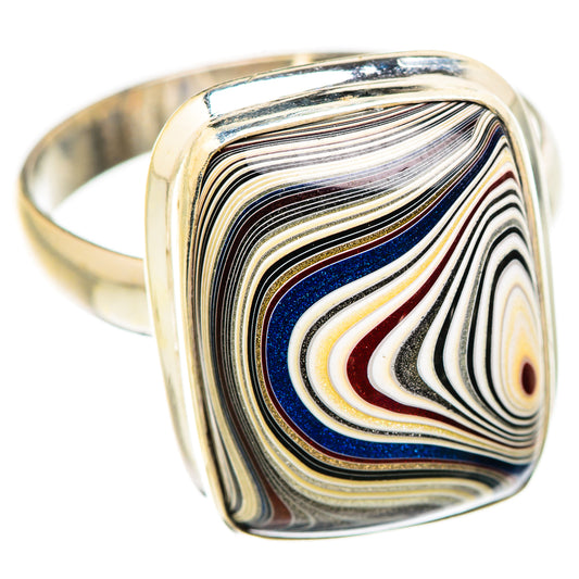 Fordite Rings handcrafted by Ana Silver Co - RING129368 - Photo 2