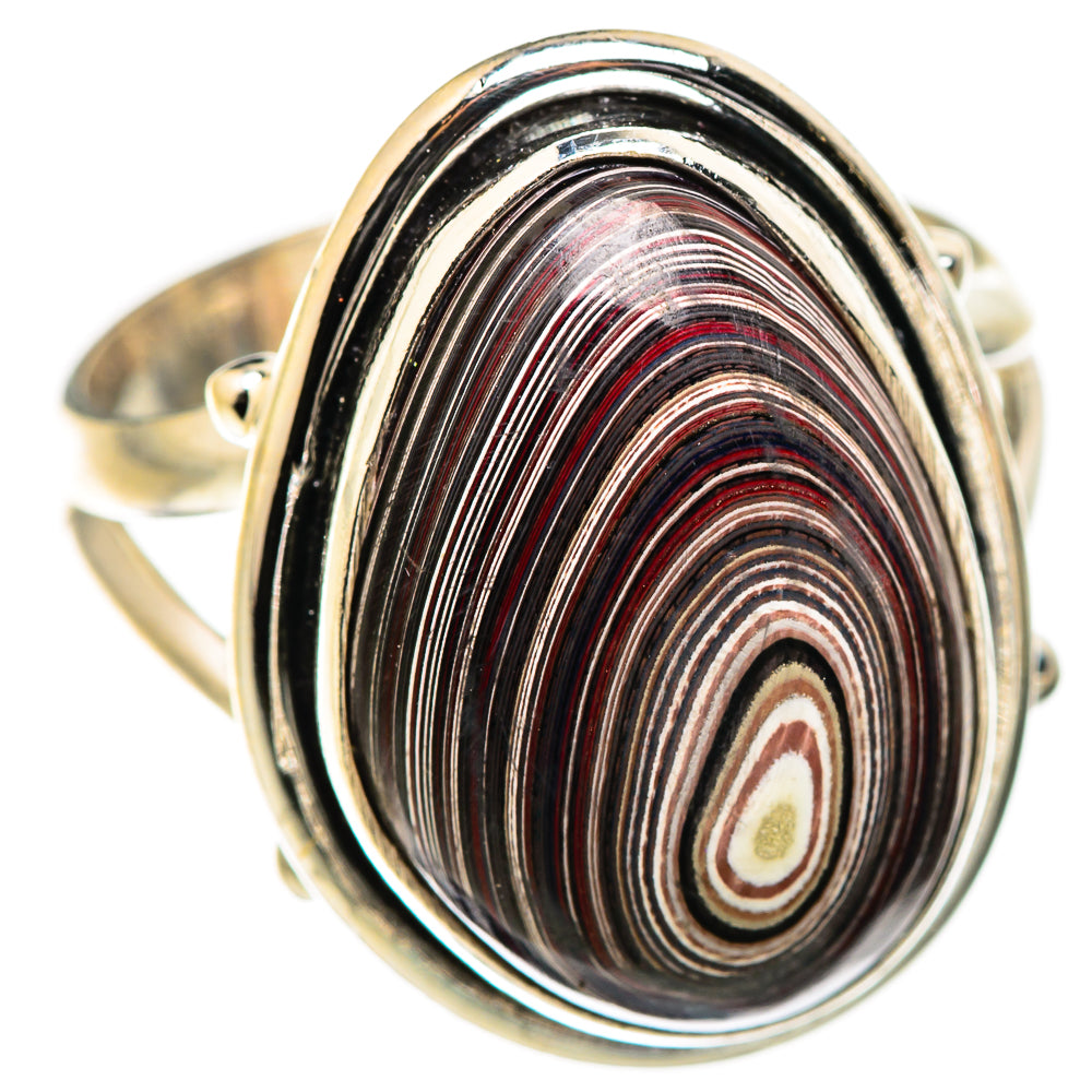 Fordite Rings handcrafted by Ana Silver Co - RING129375 - Photo 2