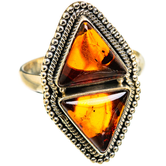 Baltic Amber Rings handcrafted by Ana Silver Co - RING129378 - Photo 2