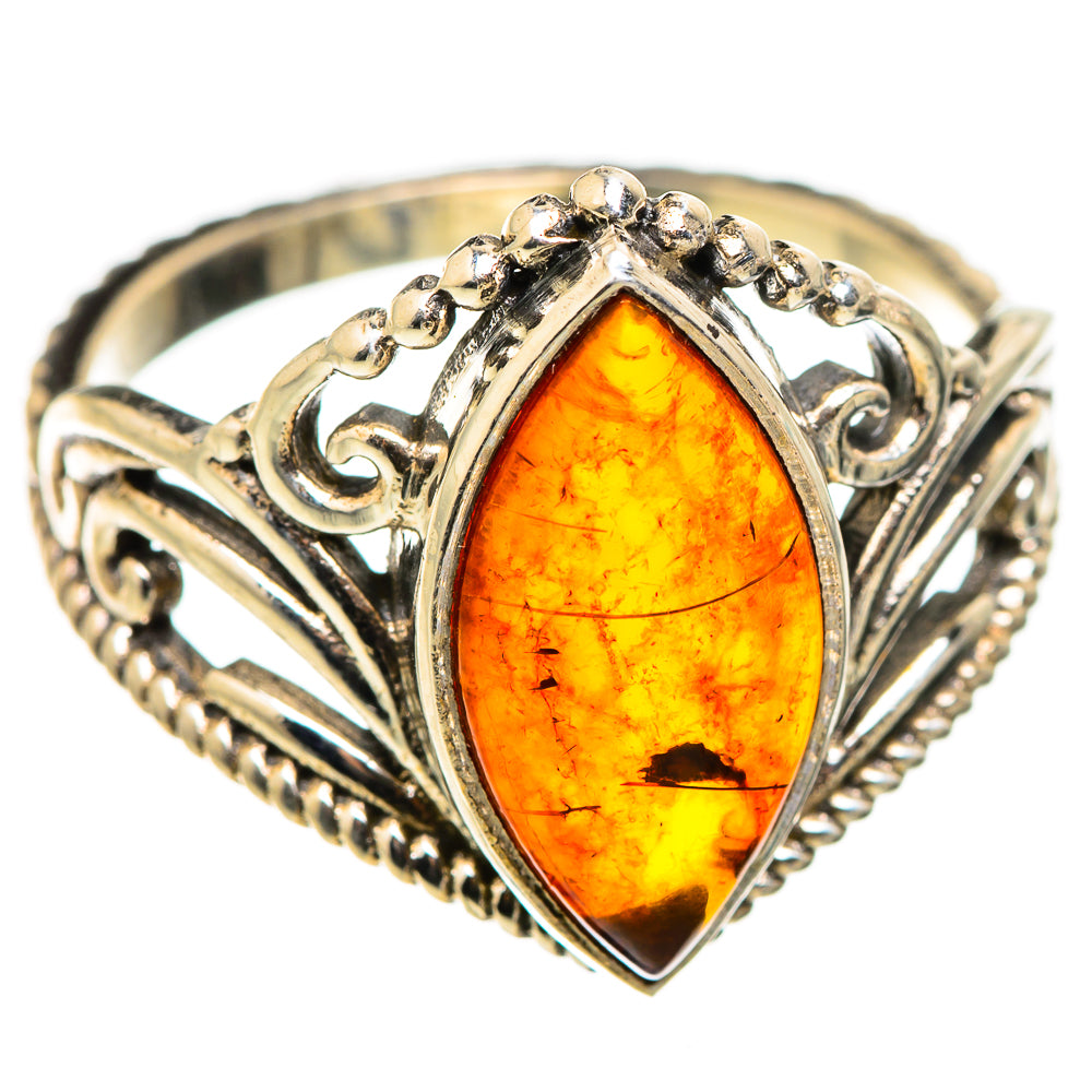 Baltic Amber Rings handcrafted by Ana Silver Co - RING129379 - Photo 2