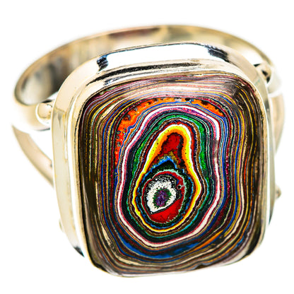 Fordite Rings handcrafted by Ana Silver Co - RING129381 - Photo 2