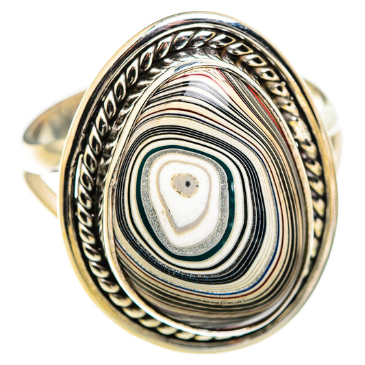 Fordite Rings handcrafted by Ana Silver Co - RING129382 - Photo 2