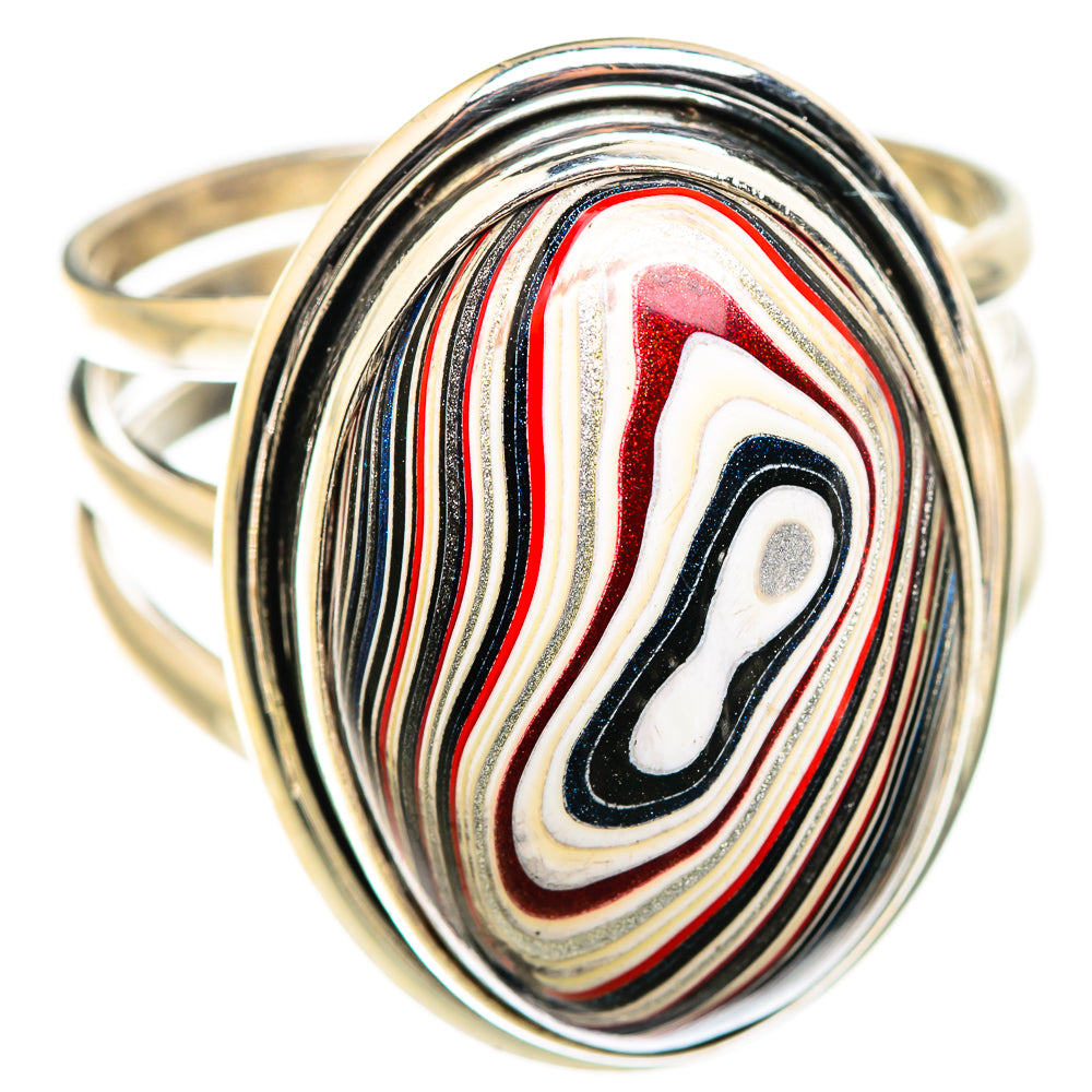 Fordite Rings handcrafted by Ana Silver Co - RING129383 - Photo 2