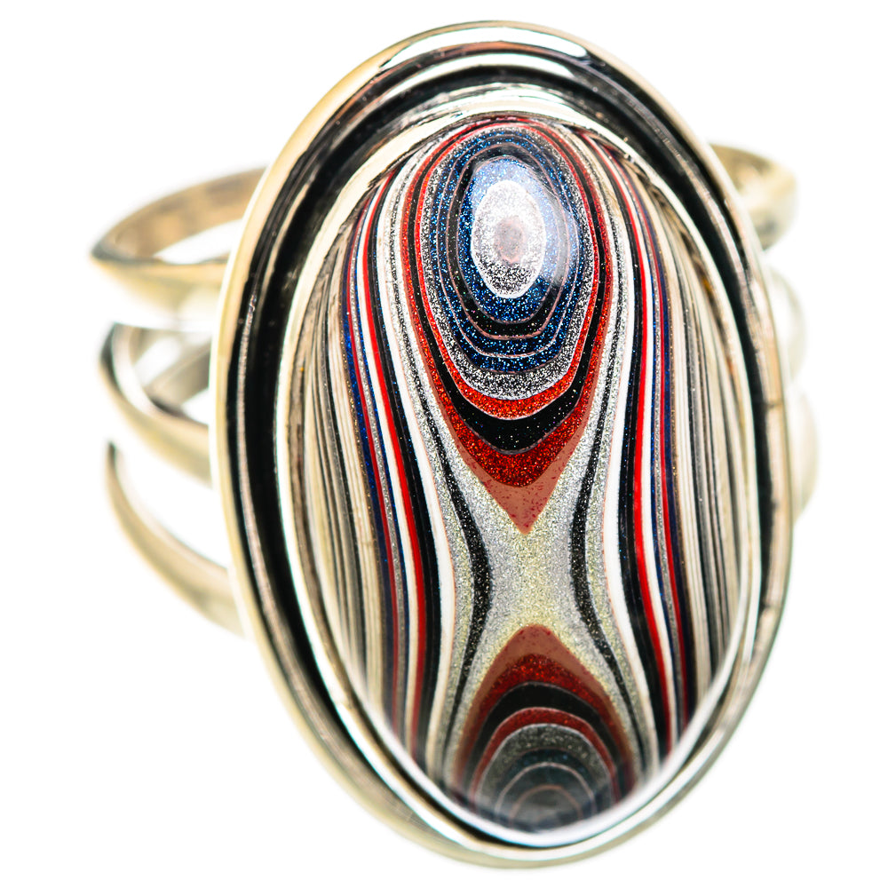 Fordite Rings handcrafted by Ana Silver Co - RING129385 - Photo 2