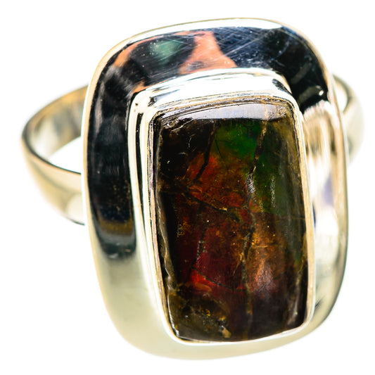 Ammolite Rings handcrafted by Ana Silver Co - RING129386 - Photo 2