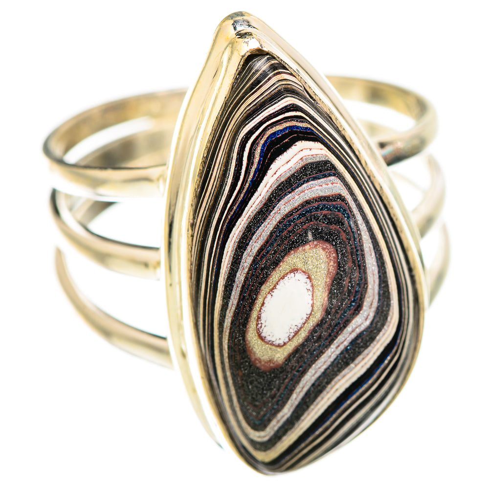 Fordite Rings handcrafted by Ana Silver Co - RING129388 - Photo 2