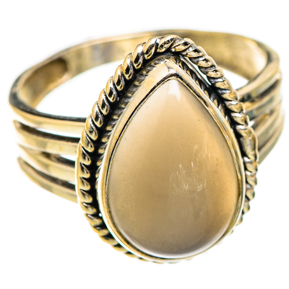 Chocolate Moonstone Rings handcrafted by Ana Silver Co - RING129396 - Photo 2