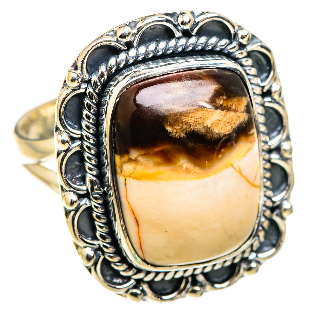Peanut Wood Jasper Rings handcrafted by Ana Silver Co - RING129397 - Photo 2