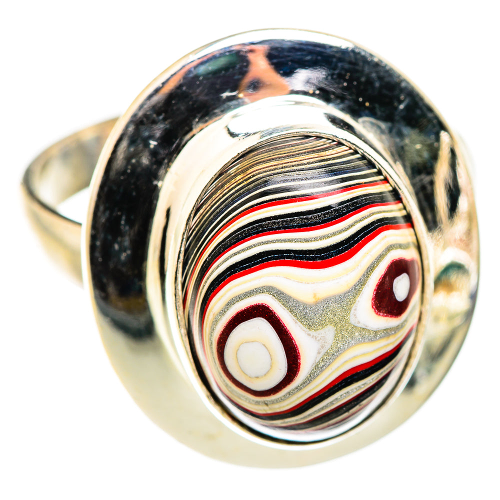 Fordite Rings handcrafted by Ana Silver Co - RING129403 - Photo 2