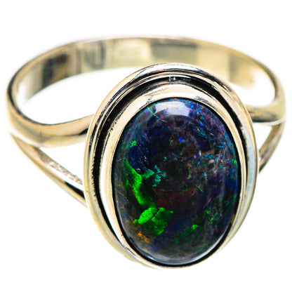 Black Opal Rings handcrafted by Ana Silver Co - RING129407 - Photo 2