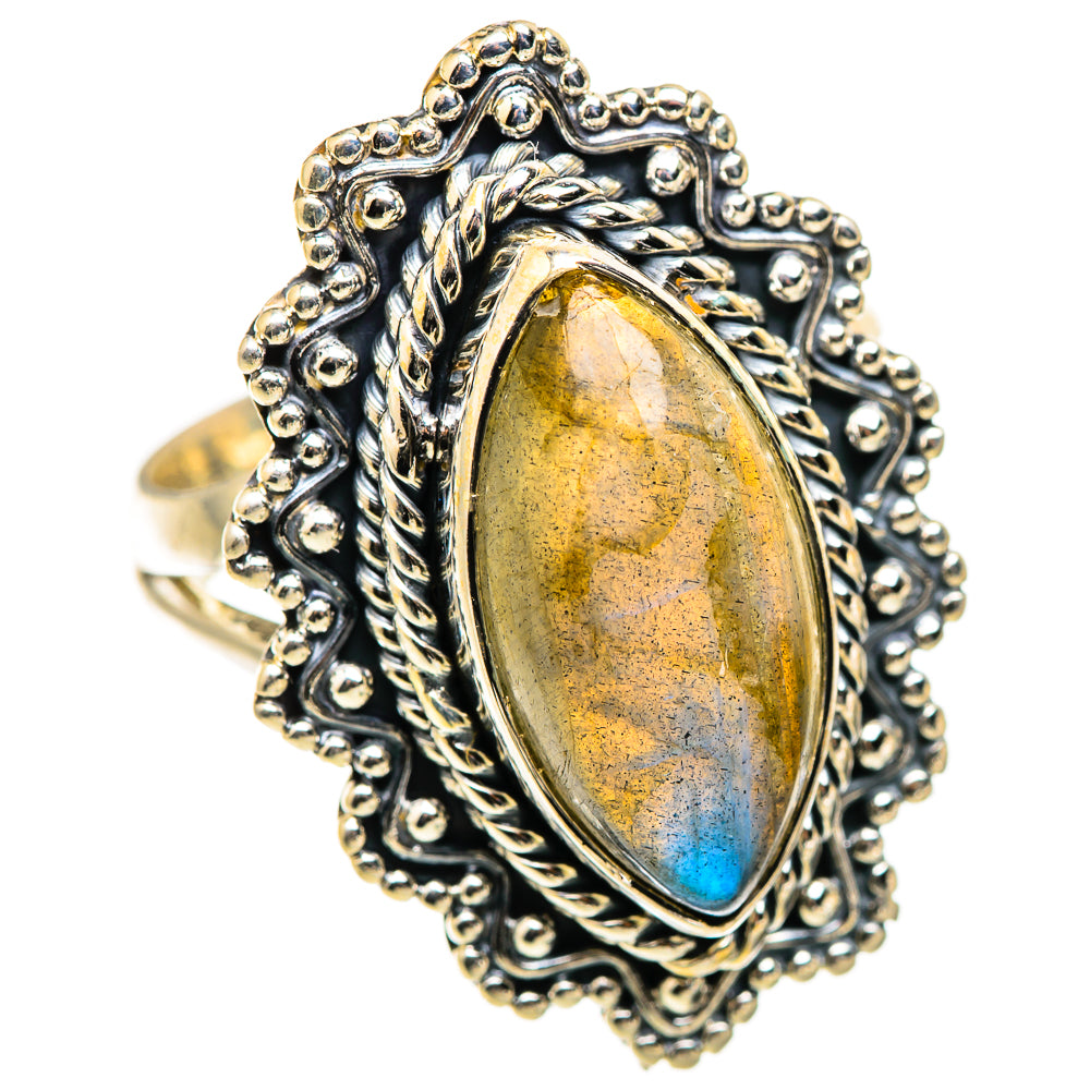 Labradorite Rings handcrafted by Ana Silver Co - RING129409 - Photo 2