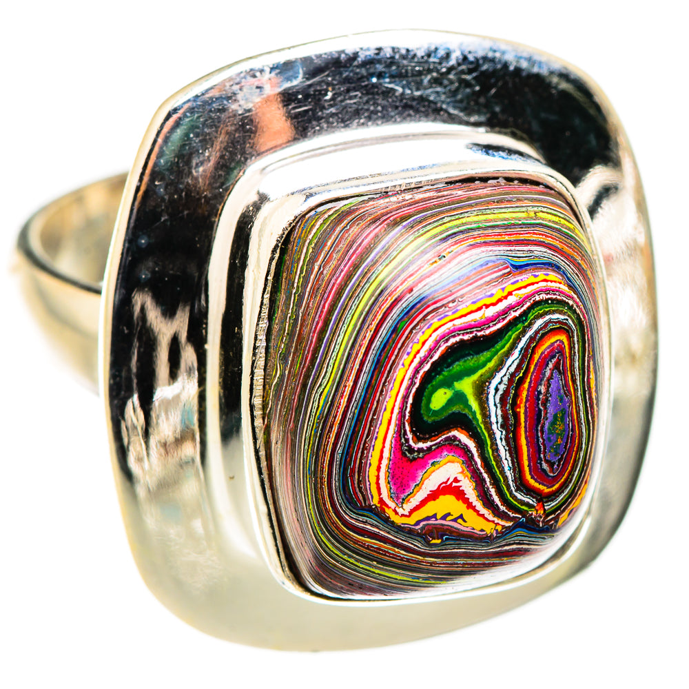 Fordite Rings handcrafted by Ana Silver Co - RING129413 - Photo 2