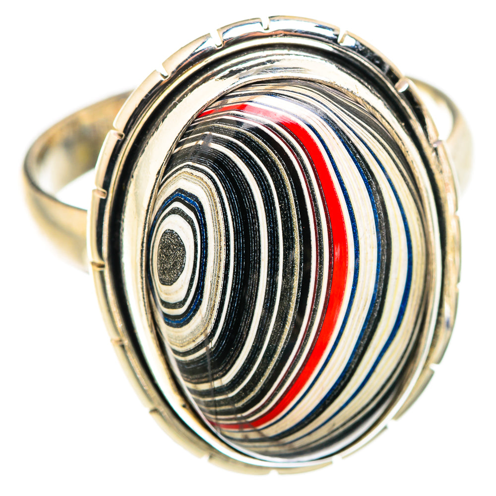 Fordite Rings handcrafted by Ana Silver Co - RING129414 - Photo 2