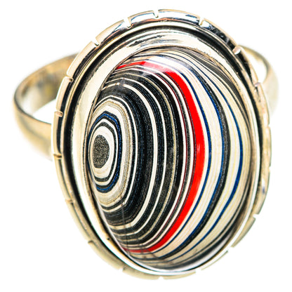 Fordite Rings handcrafted by Ana Silver Co - RING129414 - Photo 2