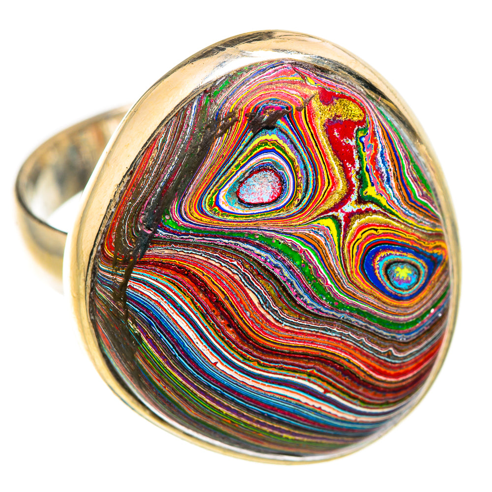 Fordite Rings handcrafted by Ana Silver Co - RING129415 - Photo 2