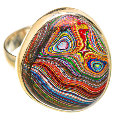 Fordite Rings handcrafted by Ana Silver Co - RING129415 - Photo 2