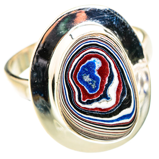 Fordite Rings handcrafted by Ana Silver Co - RING129416 - Photo 2