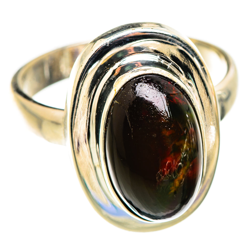 Black Opal Rings handcrafted by Ana Silver Co - RING129418 - Photo 2
