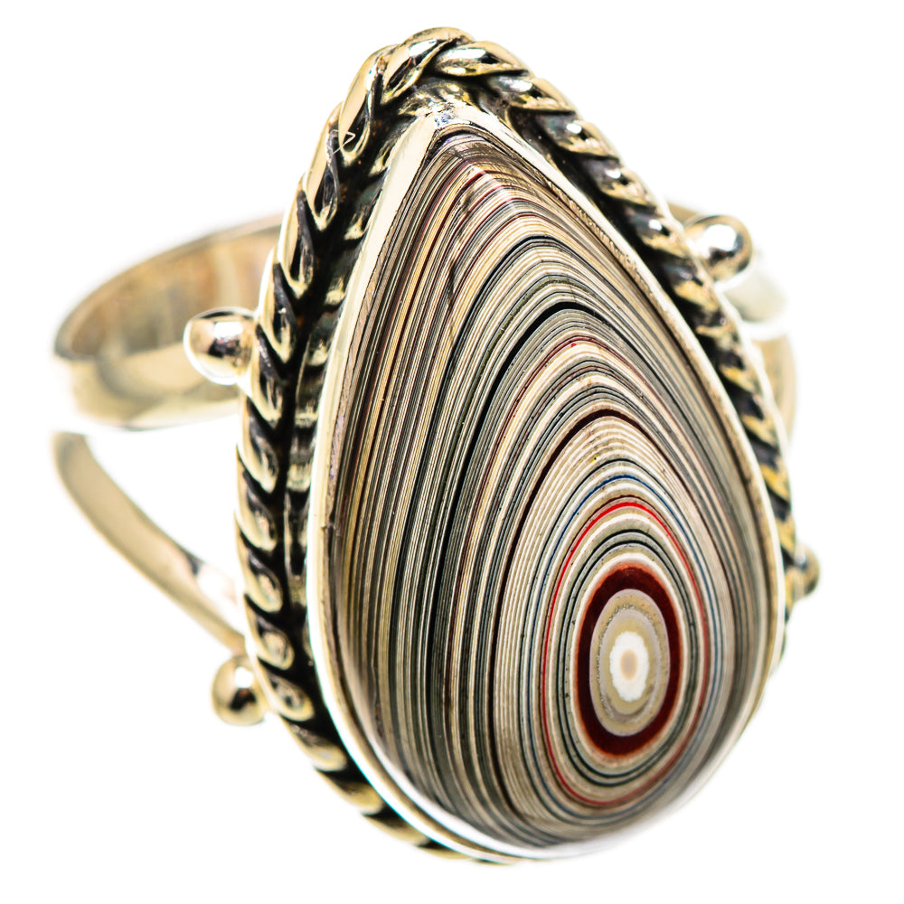 Fordite Rings handcrafted by Ana Silver Co - RING129424 - Photo 2