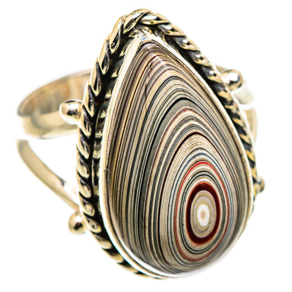 Fordite Rings handcrafted by Ana Silver Co - RING129424 - Photo 2