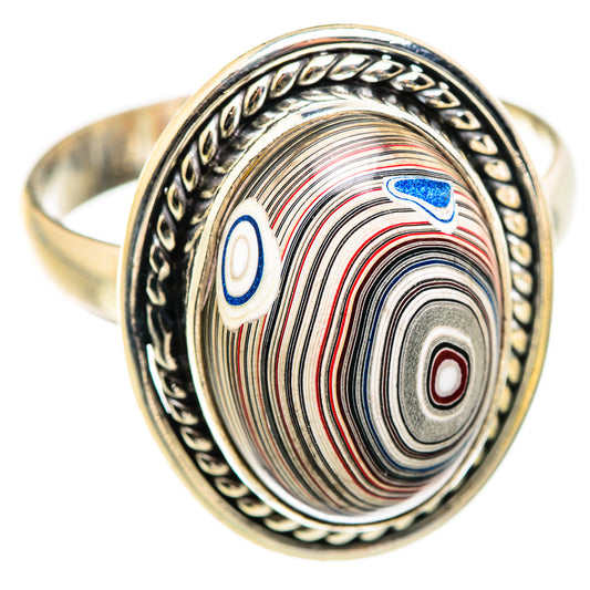 Fordite Rings handcrafted by Ana Silver Co - RING129425 - Photo 2