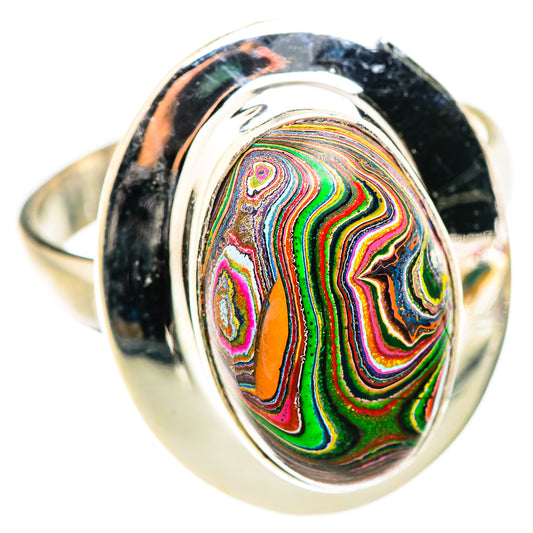 Fordite Rings handcrafted by Ana Silver Co - RING129426 - Photo 2