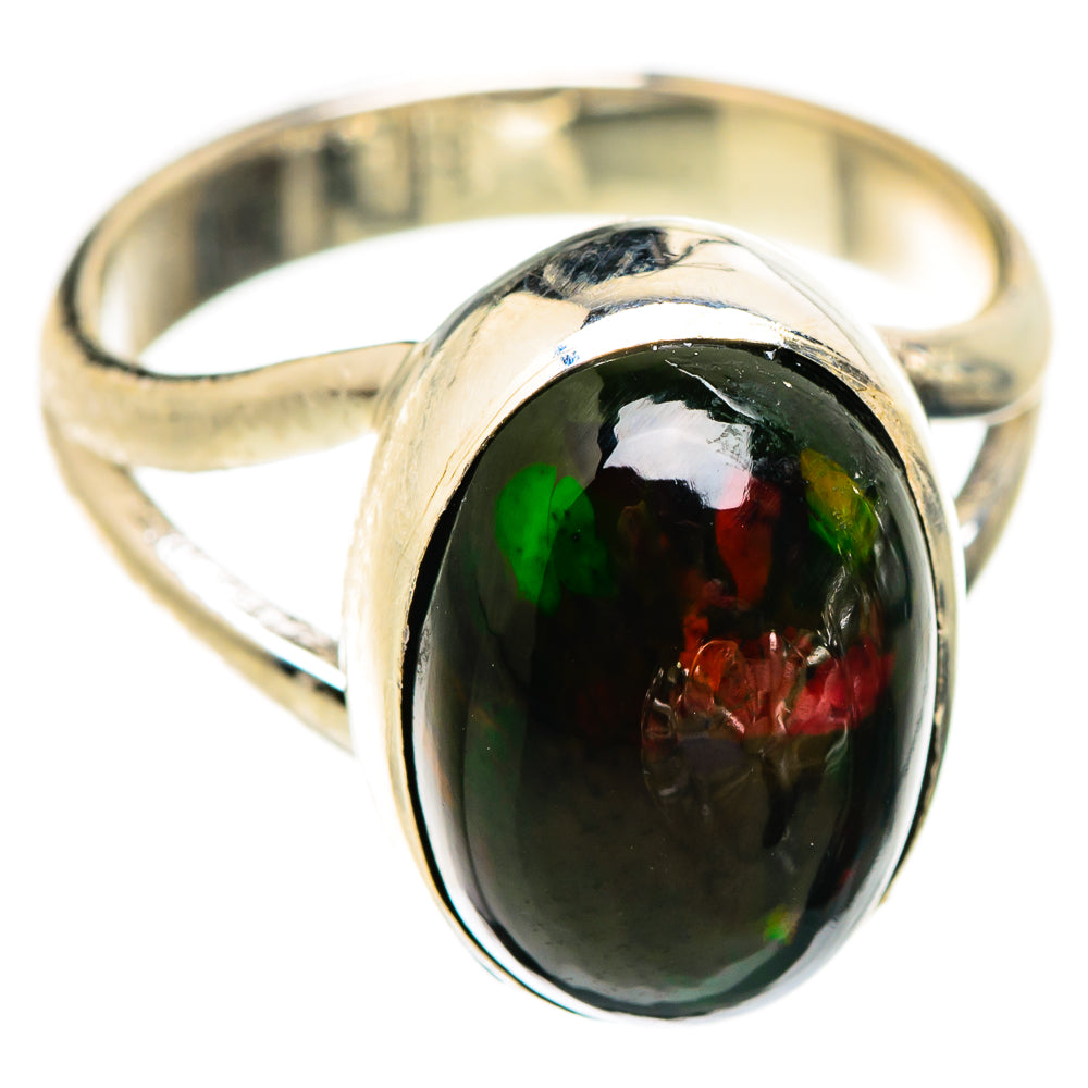 Black Opal Rings handcrafted by Ana Silver Co - RING129429 - Photo 2