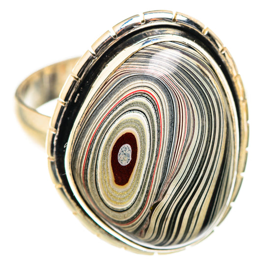 Fordite Rings handcrafted by Ana Silver Co - RING129436 - Photo 2