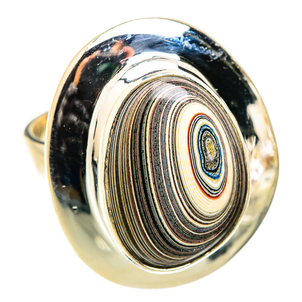 Fordite Rings handcrafted by Ana Silver Co - RING129439 - Photo 2