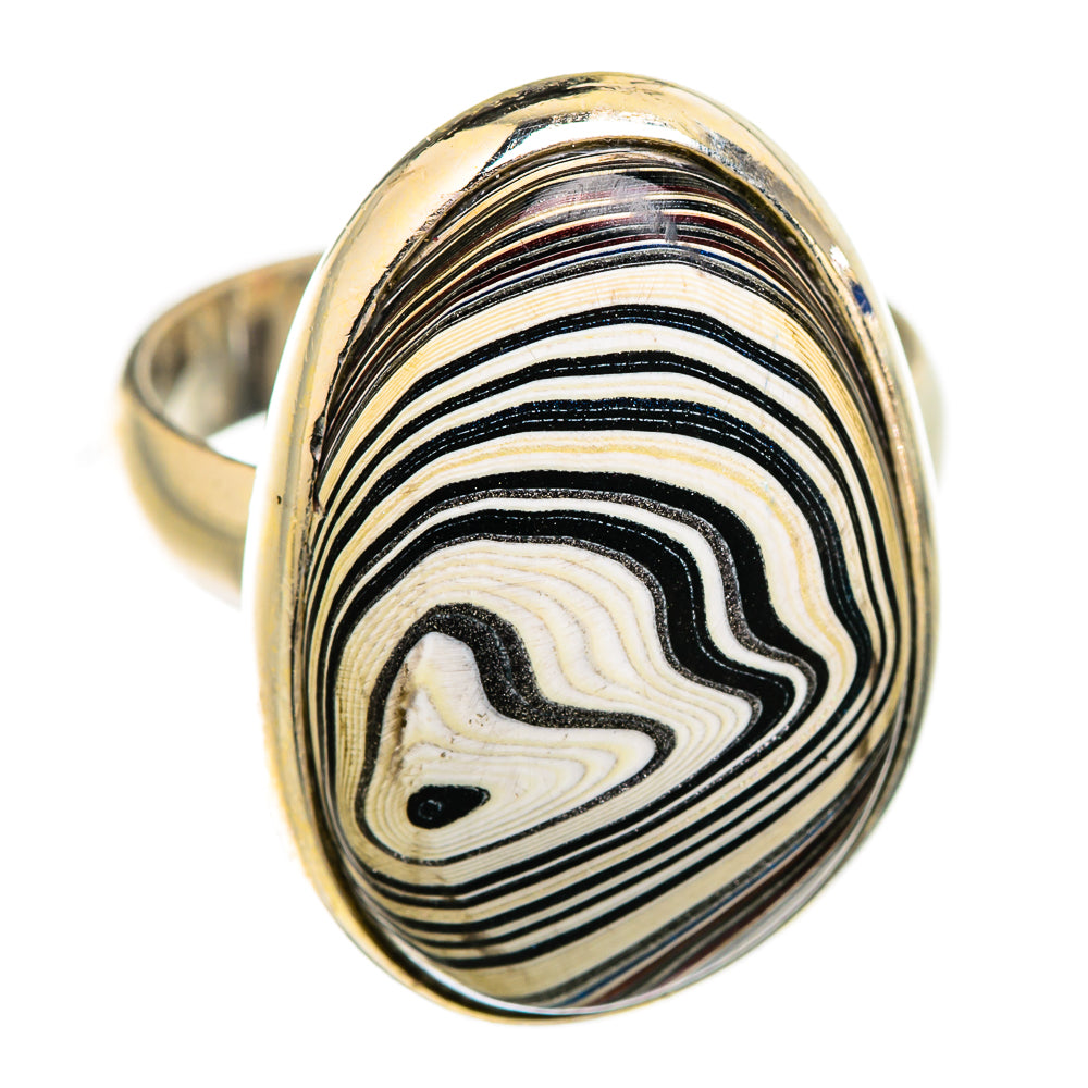 Fordite Rings handcrafted by Ana Silver Co - RING129441 - Photo 2