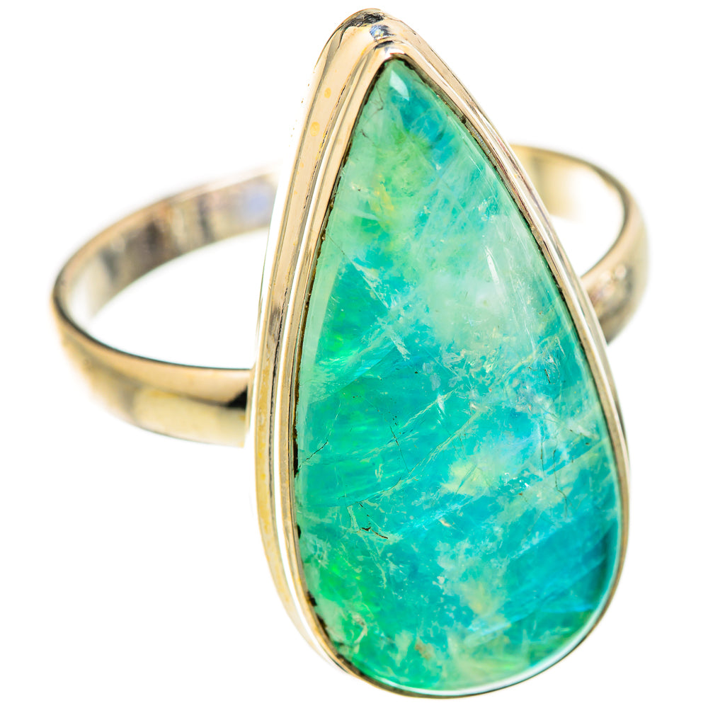 Green Moonstone Rings handcrafted by Ana Silver Co - RING129450 - Photo 2