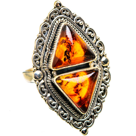 Baltic Amber Rings handcrafted by Ana Silver Co - RING129459 - Photo 2