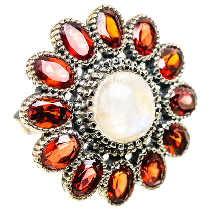 Rainbow Moonstone Rings handcrafted by Ana Silver Co - RING129481 - Photo 2