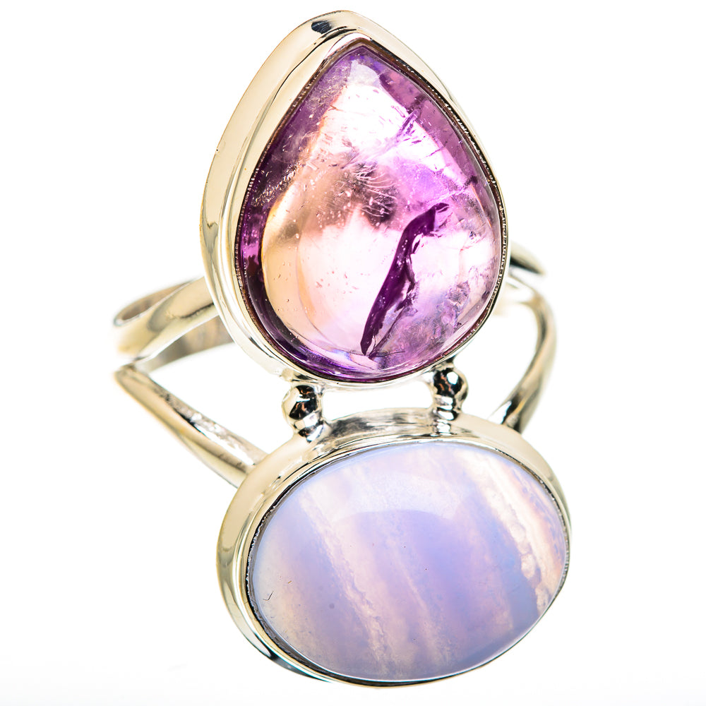 Blue Lace Agate Rings handcrafted by Ana Silver Co - RING129482 - Photo 2