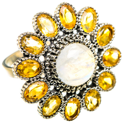 Rainbow Moonstone Rings handcrafted by Ana Silver Co - RING129495 - Photo 2