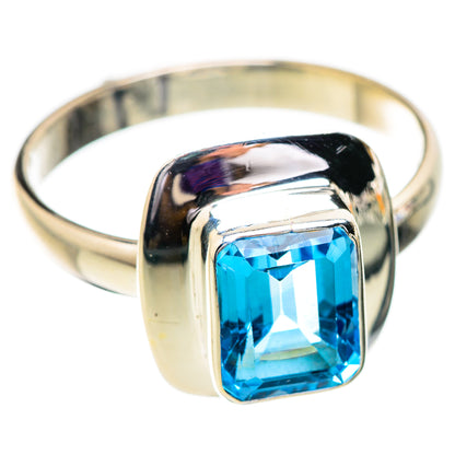 Blue Topaz Rings handcrafted by Ana Silver Co - RING129512 - Photo 2