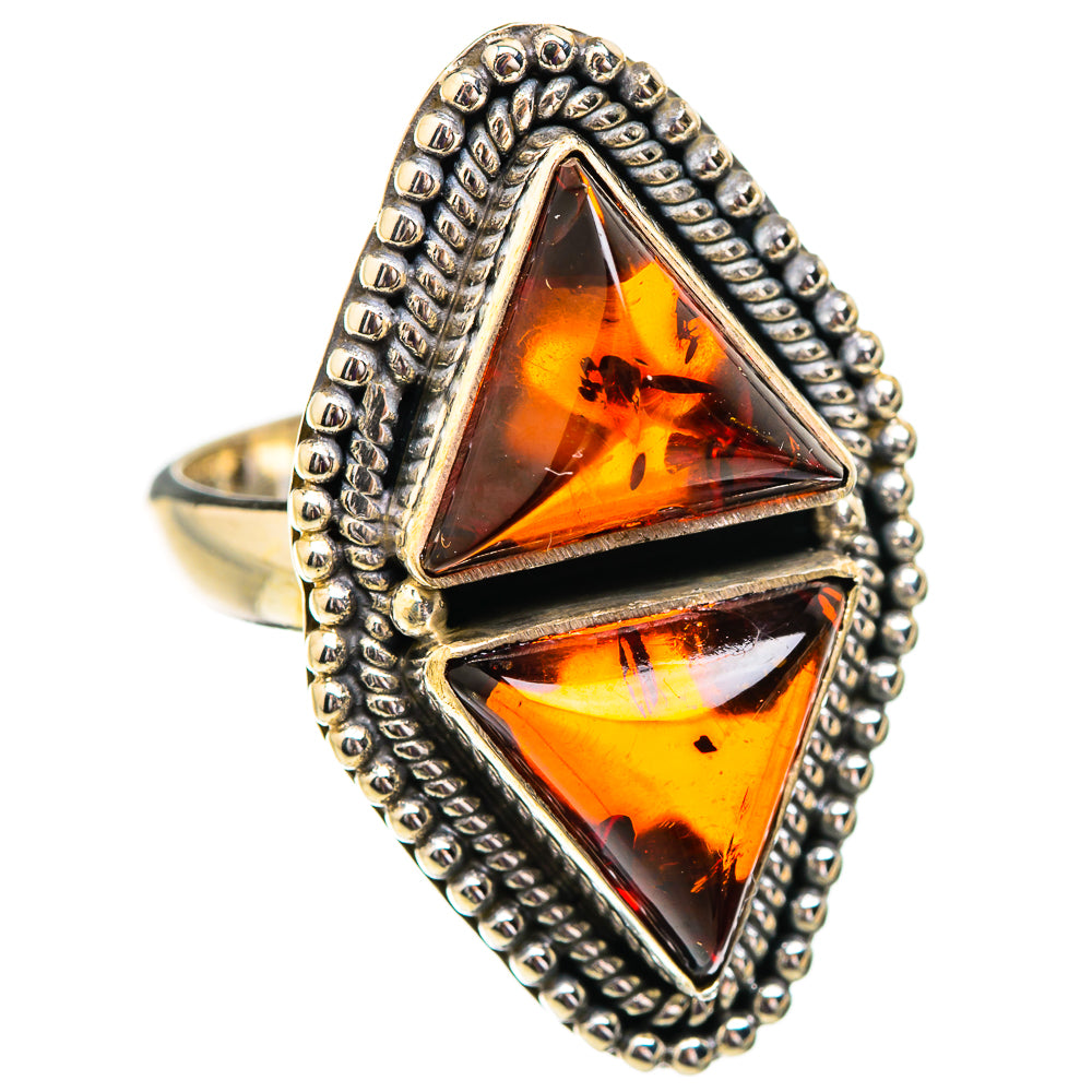 Baltic Amber Rings handcrafted by Ana Silver Co - RING129520 - Photo 2