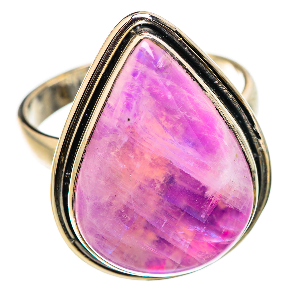 Pink Moonstone Rings handcrafted by Ana Silver Co - RING129521 - Photo 2