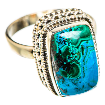 Malachite In Chrysocolla Rings handcrafted by Ana Silver Co - RING129525 - Photo 2